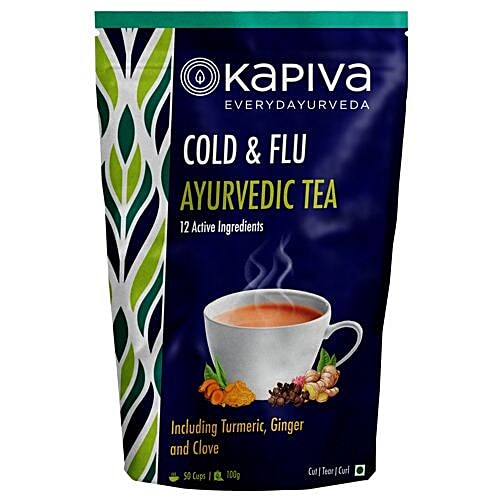 Buy Kapiva Ayurveda Cold & Flu Ayurvedic Tea 12 Active Ingredients