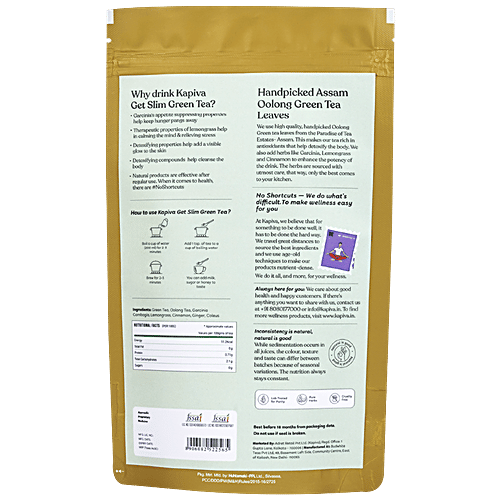 Kapiva Ayurveda Get Slim Ayurvedic Tea - 7 Active Ingredients, 100 g  