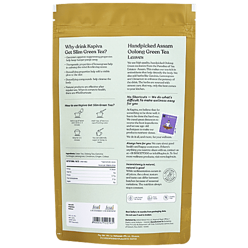 Kapiva Get Slim Ayurvedic Green Tea With Garcinia - Helps In Detox, 100 g  