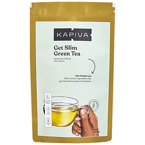 Kapiva Get Slim Ayurvedic Green Tea With Garcinia - Helps In Detox, 100 g  