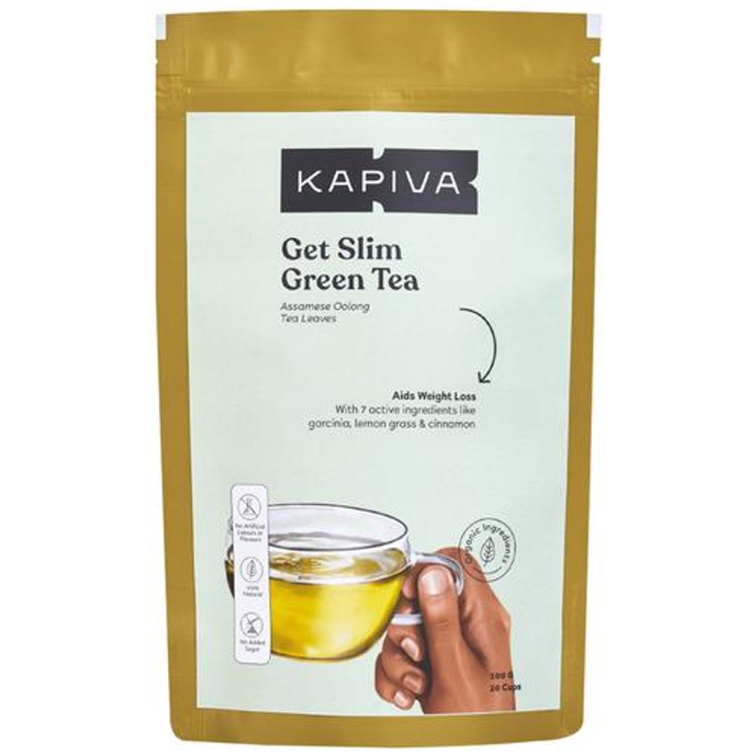 Kapiva Get Slim Ayurvedic Green Tea With Garcinia - Helps In Detox, 100 g 