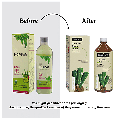 Buy Kapiva Aloe Vera and Amla Juice Online at Best Price of Rs 460