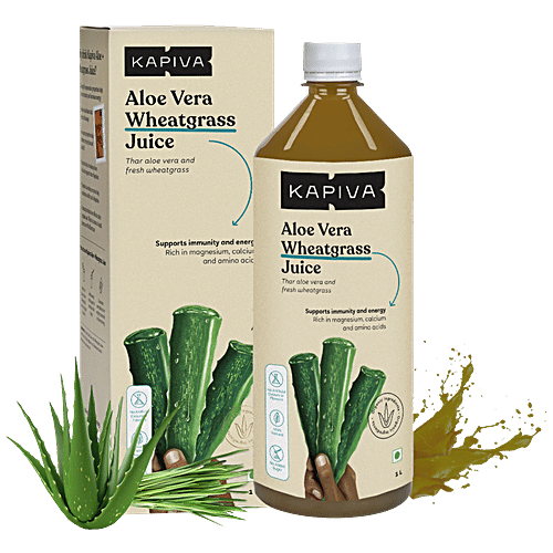 Buy Kapiva Aloe Vera & Wheatgrass Juice Online at Best Price of Rs 450