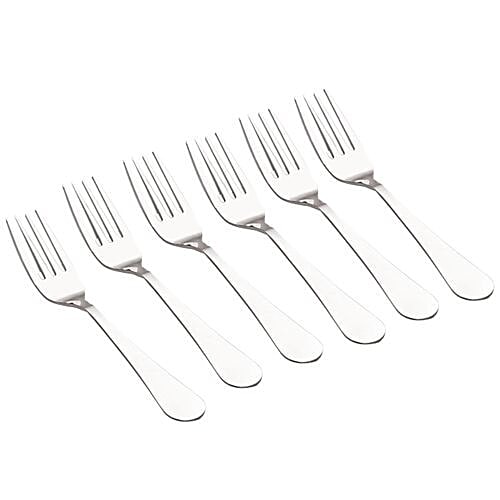 Neelam Stainless Steel Iconic Dinner Fork, 6 pcs  