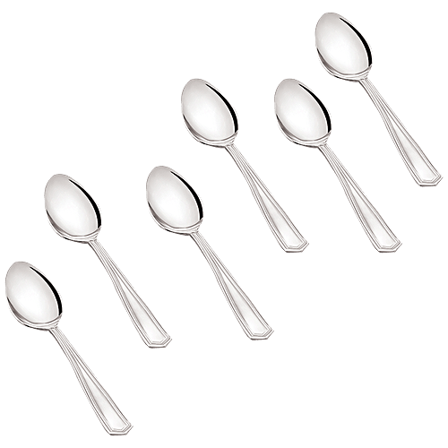 Neelam Stainless Steel Crest Tea Spoon, 6 pcs  