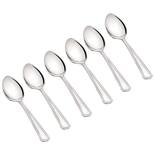 Neelam Stainless Steel Crest Tea Spoon, 6 pcs  