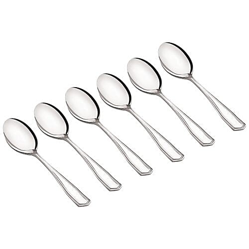 Neelam Stainless Steel Crest Master Soup Spoon, 6 pcs  
