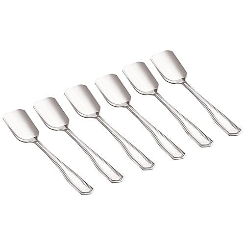 Neelam Stainless Steel Crest Ice Cream Spoon, 6 pcs  