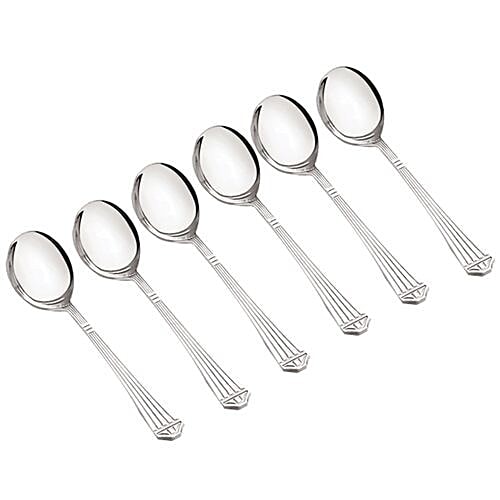 Neelam Stainless Steel Stencil Coffee Spoon, 6 pcs  