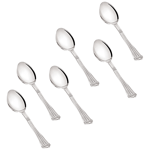 Neelam Stainless Steel Stencil Tea Spoon, 6 pcs  