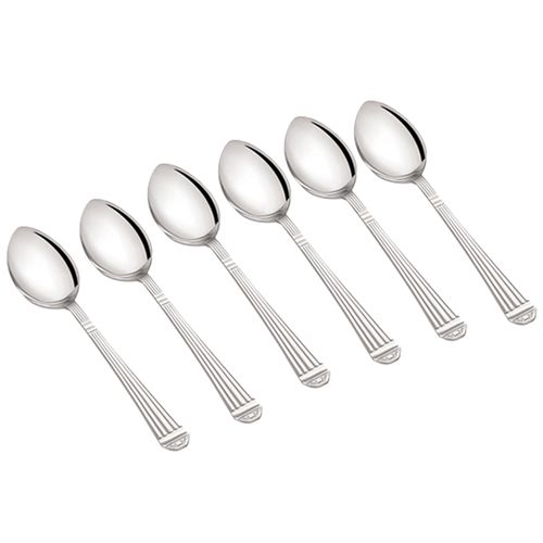 Neelam Stainless Steel Stencil Master Soup Spoon, 6 pcs  