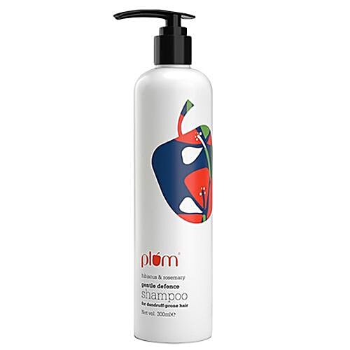 Plum Gentle Defence Shampoo - Hibiscus & Rosemary, For Dandruff Prone Hair, 300 ml  