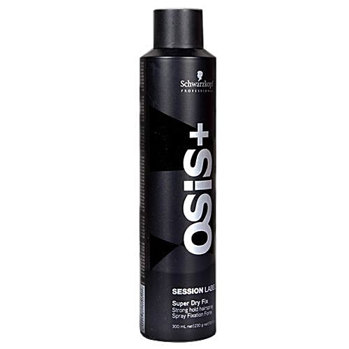 Schwarzkopf Professional Osis+ Session Label Super Dry Flex Strong Hold Hair Spray Fixation Fort, 300 ml  Long Lasting