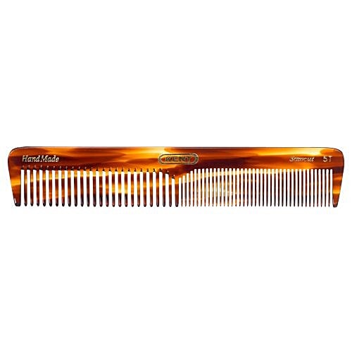 Kent Beauty A 5T The Hand Made Coarse/Fine Comb For Men - 17 cm, 1 pc Tactile, Flexible & Strong Material