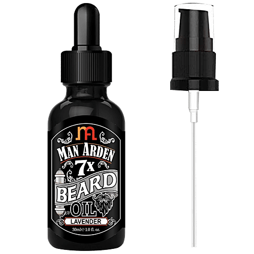 Man Arden 7X Beard Oil - Lavender, 7 Premium Oils Supports Beard Growth & Nourishment, 30 ml Sulfate & Paraben Free