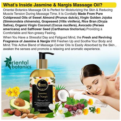 Buy Oriental Botanics Body Massage Oil Jasmine And Nargis Online At