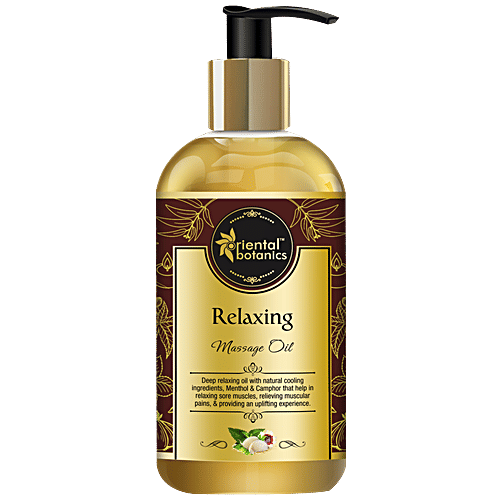 Oriental Botanics Relaxing Body Massage Oil For Pain Relief, 200 ml  