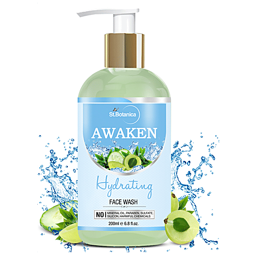 StBotanica Awaken Hydrating Face Wash, No Parabens & Mineral Oil, 200 ml No Parabens & Mineral Oil