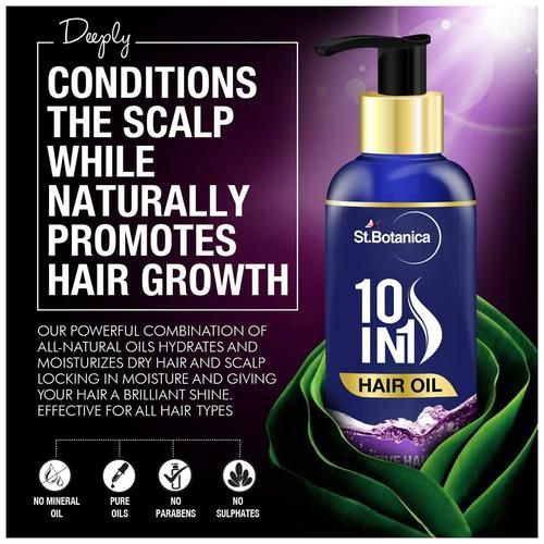 Buy StBotanica 10-in-1 Hair Oil - Bioactive Haircare, Repair, Restore &  Revitalize Dry or Damaged Hair, No Mineral Oil/SLS Online at Best Price of  Rs 899 - bigbasket