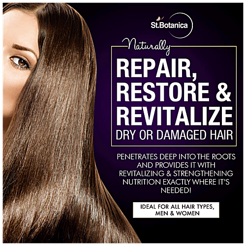 StBotanica 10-in-1 Hair Oil - Bioactive Haircare, Repair, Restore & Revitalize Dry or Damaged Hair, No Mineral Oil/SLS, 200 ml  No Mineral Oil/SLS