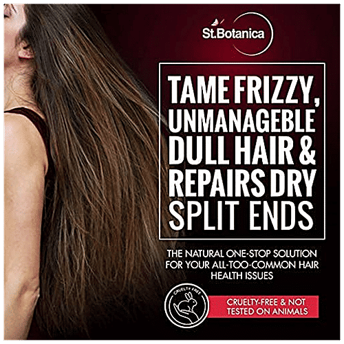 StBotanica Moroccan Argan Hair Oil - For All Hair Types, Promotes Healthy, Strong & Shiny Hair, No Parabens, No Silicones, 200 ml No Parabens, No Silicones