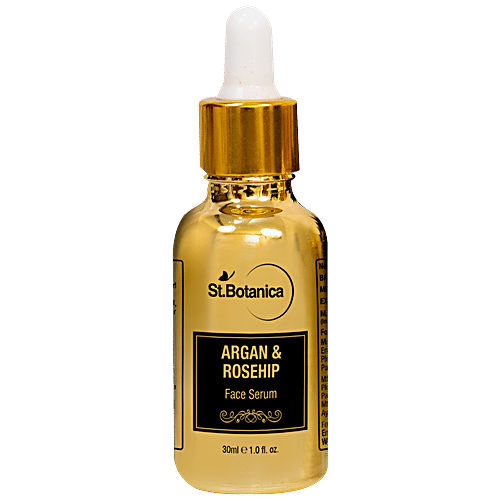 StBotanica Argan & Rosehip Face Serum - For Anti Ageing & Anti Wrinkle, Natural & Pure Oils, 30 ml  Natural & Pure Oils
