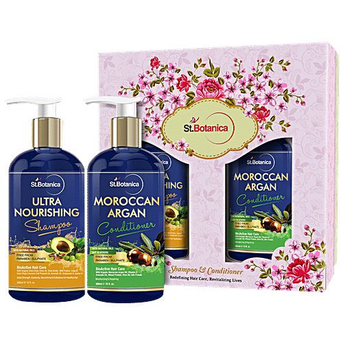 StBotanica Ultra Nourishing Shampoo + Moroccan Argan Conditioner, 300 ml  