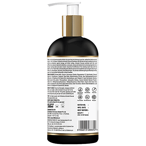 Buy StBotanica Hair Conditioner Activated Charcoal, Dull, Stressed