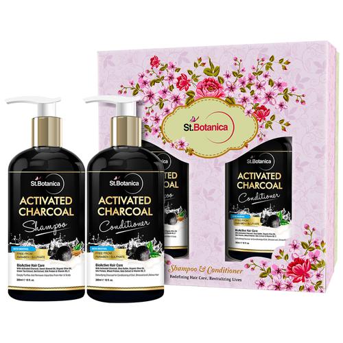 Buy StBotanica Activated Charcoal Hair Shampoo + Activated Charcoal Hair  Conditioner Online at Best Price of Rs 1148 - bigbasket