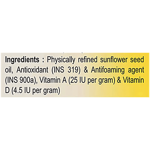 Patanjali Sunflower Oil, 770 g  Physically Refined, Fortified With Vitamin A & D