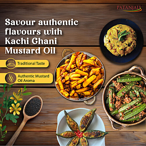 Patanjali Kachi Ghani Mustard Oil, 1 L  