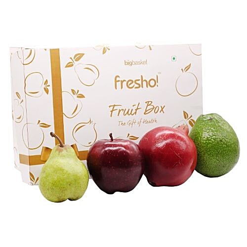 fresho! Gift Box - Apple Washington + Pomegranate + Green Pears Imported + Imported Avocado, 12 pcs  