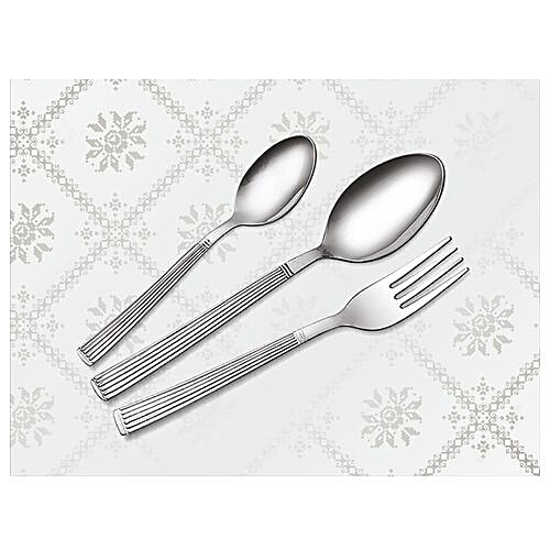 Shri & Sam Stripes Stainless Steel Cutlery, Set of 18  