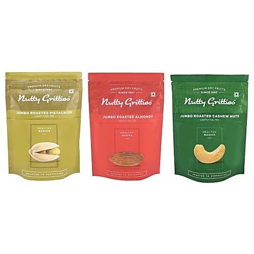 Nutty Gritties Platinum B Roasted Dry Fruits Gift Box, 582 g Pack of 3 