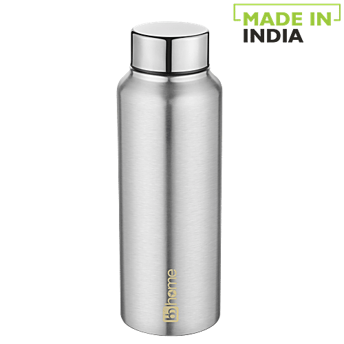 BB Home Frost Stainless Steel Bottle With Steel Cap - Steel Matt Finish, PXP 1009 BK, 500 ml  