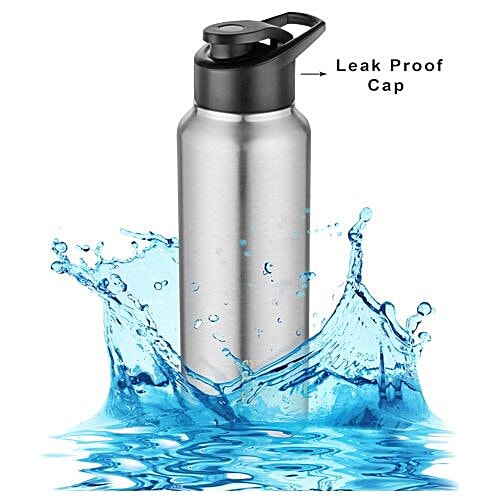 bb home Frost Stainless Steel Bottle With Sipper Cap - Steel Matt Finish, PXP 1004 Cq, 750 ml  Leak Proof Cap