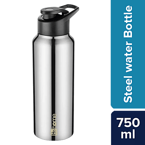 bb home Frost Stainless Steel Bottle With Sipper Cap - Steel Mirror Finish, PXP 1004 Cq, 750 ml  Leak Proof Cap