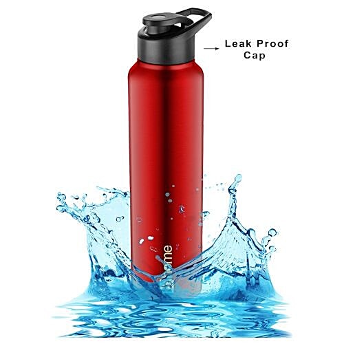 BB Home Frost Stainless Steel Bottle With Sipper Cap Dark Red Pxp 1004 Dq, 1 L  