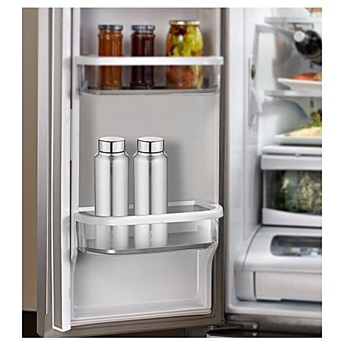 bb home Frost Stainless Steel Water Bottle With Steel Cap - Steel Matt Finish, 1 L  Leak Proof Cap