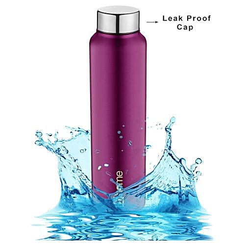 BB Home Frost Stainless Steel Bottle With Steel Cap Purple Pxp 1004 Dv, 1 L  