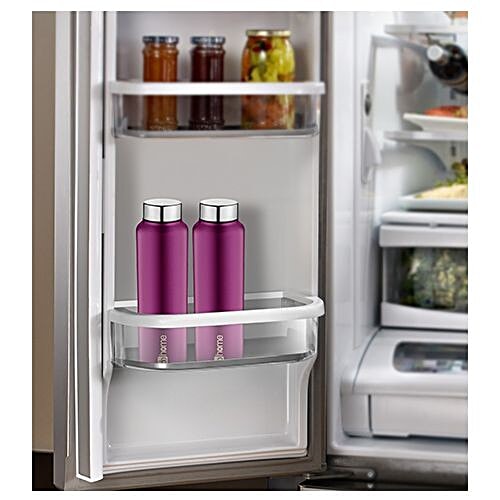 BB Home Frost Stainless Steel Bottle With Steel Cap Purple Pxp 1004 Dv, 1 L  