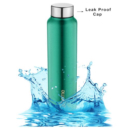 BB Home Frost Stainless Steel Water Bottle With Steel Cap - Turquoise Colour, PXP 1004 DV, 1 L  