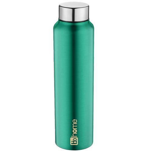 BB Home Frost Stainless Steel Water Bottle With Steel Cap - Turquoise Colour, PXP 1004 DV, 1 L  