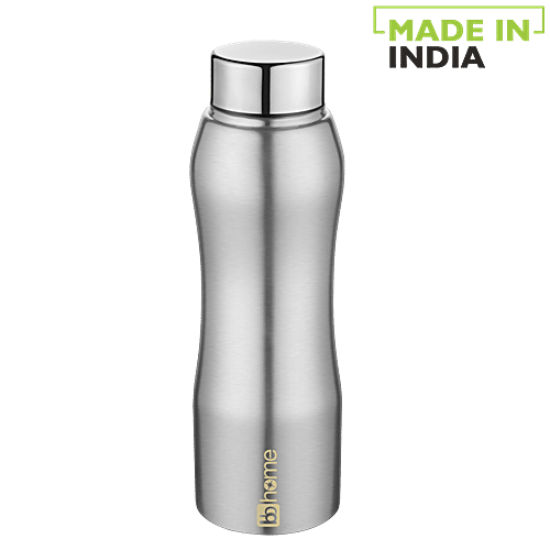 BB Home Trendy Stainless Steel Bottle With Steel Cap - Steel Matt Finish, PXP 1002 BK, 500 ml  