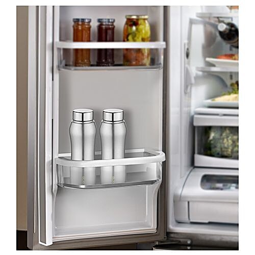 bb home Trendy Stainless Steel Water Bottle With Steel Cap - Steel Matt Finish, 750 ml  Leak Proof Cap