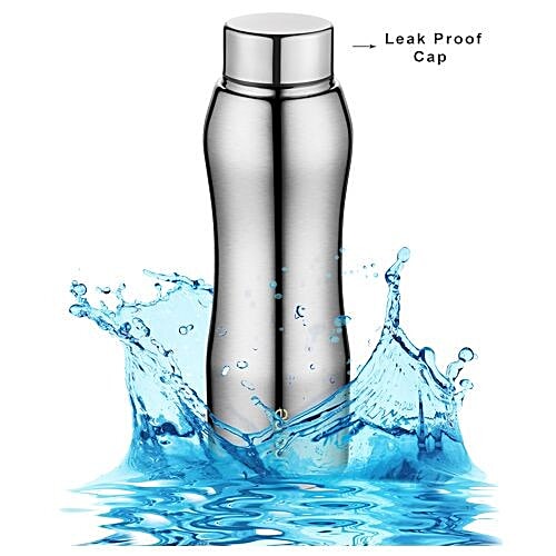 BB Home Trendy Stainless Steel Bottle With Steel Cap - Steel Mirror Finish, PXP 1002 CV, 750 ml  