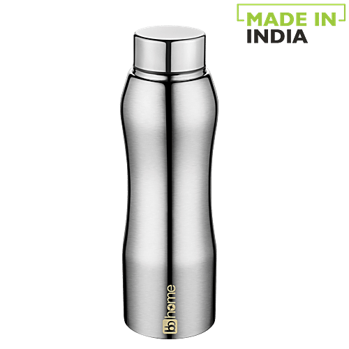BB Home Trendy Stainless Steel Bottle With Steel Cap - Steel Mirror Finish, PXP 1002 CV, 750 ml  