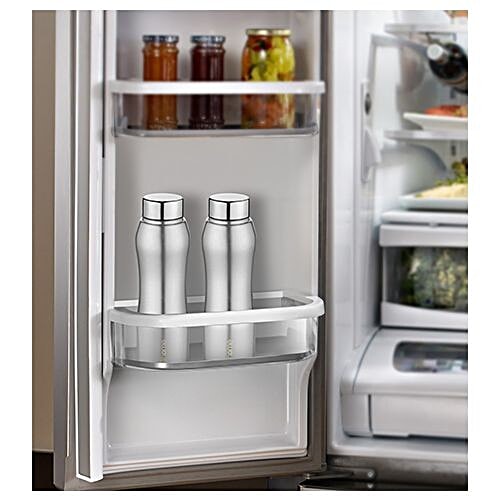 BB Home Trendy Stainless-Steel Bottle With Steel Cap Steel Matt Finish Pxp 1002 DV, 1 L  