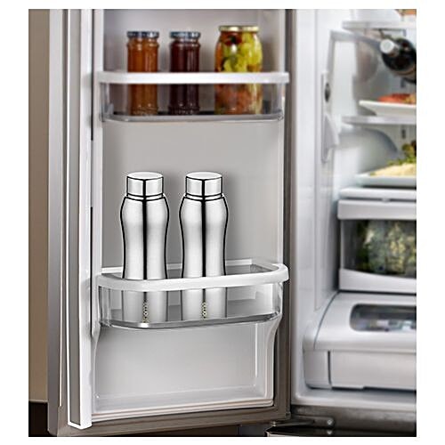 bb home Trendy Stainless Steel Water Bottle With Steel Cap - Steel Mirror Finish, PXP 1002 DV, 1 L  Leak Proof Cap