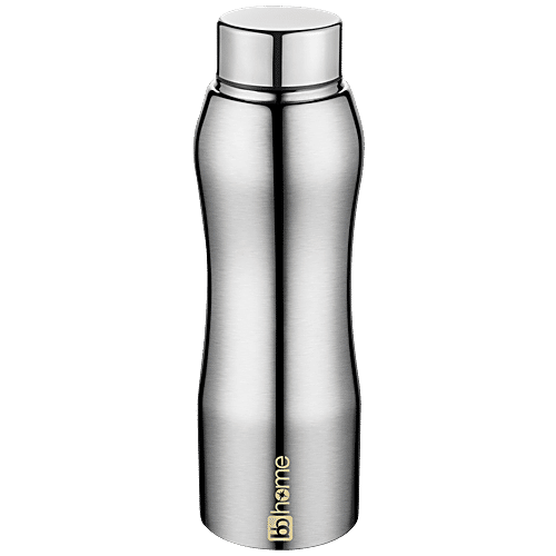 bb home Trendy Stainless Steel Water Bottle With Steel Cap - Steel Mirror Finish, PXP 1002 DV, 1 L  Leak Proof Cap